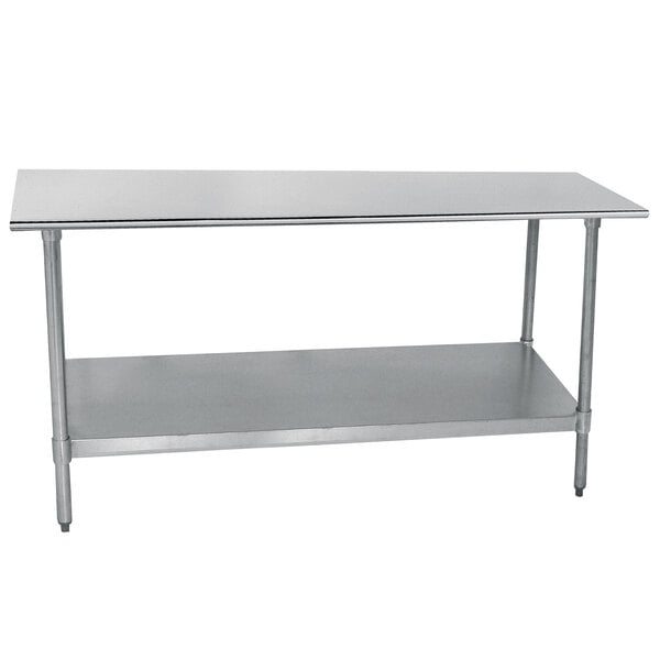 Advance Tabco TT-185 18" x 60" 18 Gauge Stainless Steel Work Table with Galvanized Undershelf
