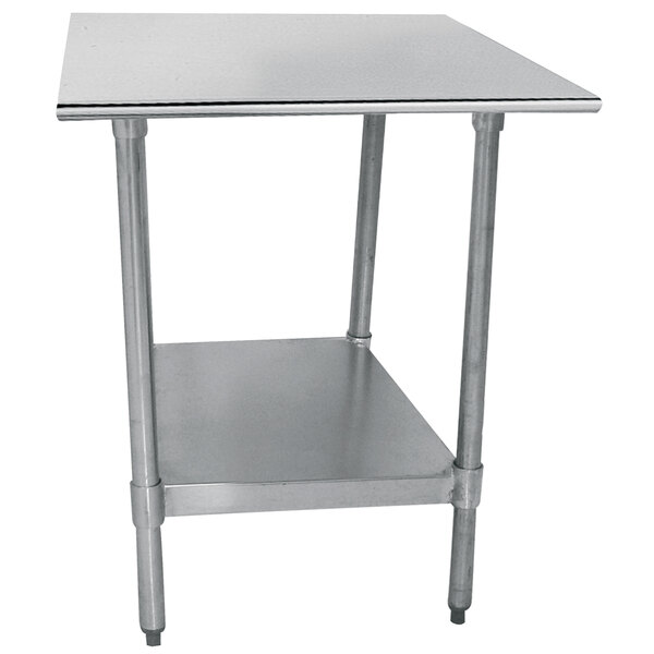 Advance Tabco TTS-180 18" x 30" 18 Gauge Stainless Steel Work Table with Undershelf