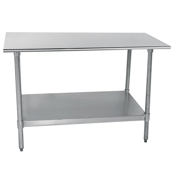 Advance Tabco TT-184 18" x 48" 18 Gauge Stainless Steel Work Table with Galvanized Undershelf