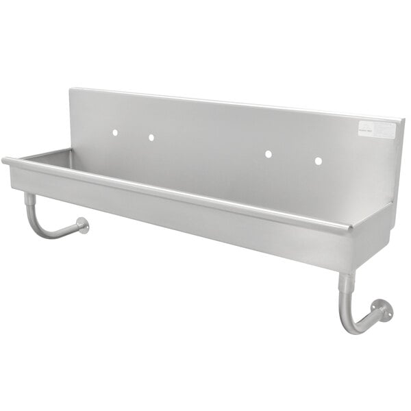 Advance Tabco 19-18-120-ADA 16-Gauge ADA Multi-Station Hand Sink with 5" Deep Bowl for 6 Faucets - 120" x 17 1/2"