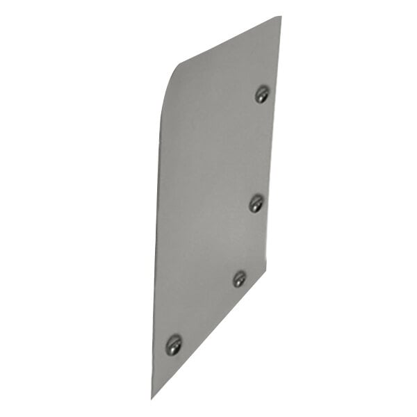 A metal plate with screws on it.