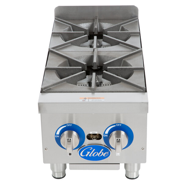 Globe GHP12G 12" Countertop Gas Hot Plate 44,000 BTU