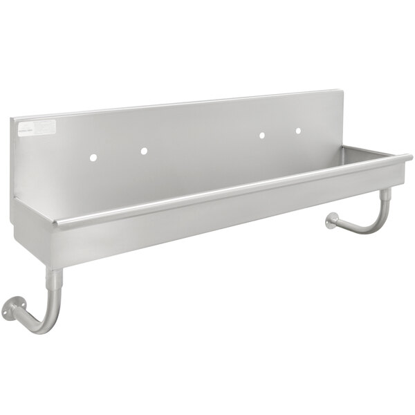 Advance Tabco 19-18-100-ADA 16-Gauge ADA Multi-Station Hand Sink with 5" Deep Bowl for 5 Faucets - 100" x 17 1/2"