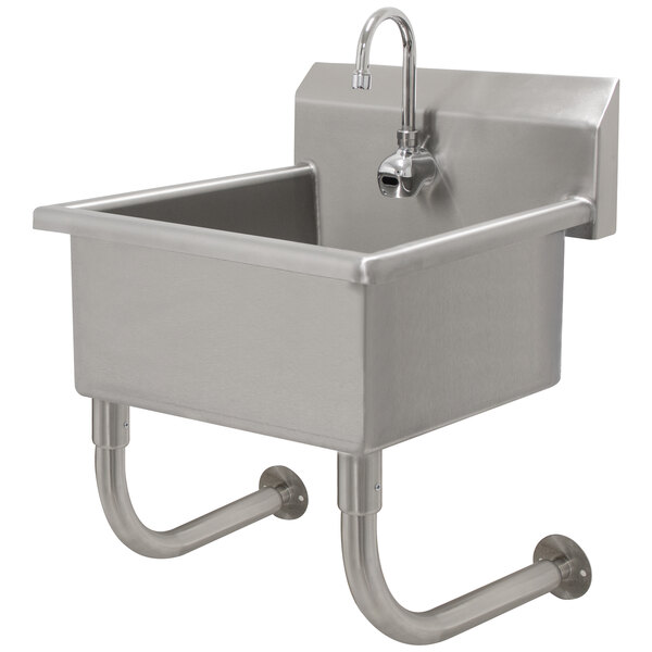 Advance Tabco FC-WM-2219EF 16-Gauge Multi-Station Hand Sink with 10" Deep Bowl and Electronic Faucet - 23" x 19 1/2"