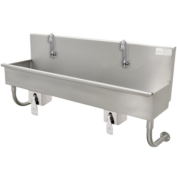 Advance Tabco FC-WM-2721KV 16-Gauge Hand Sink with 8" Deep Bowl and Knee Operated Faucet - 27" x 21 1/2"