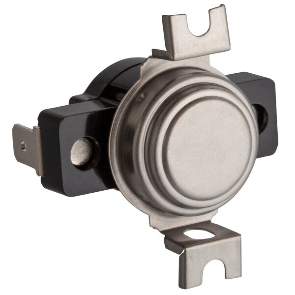 A metal Cooking Performance Group temperature limit thermostat with a black cover.