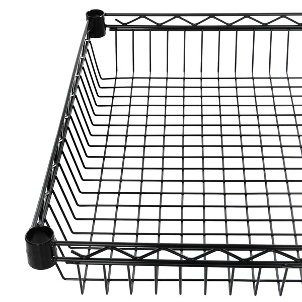 A black wire Regency shelf basket.