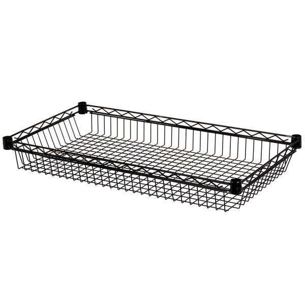 Regency 18" x 36" NSF Black Epoxy Shelf Basket