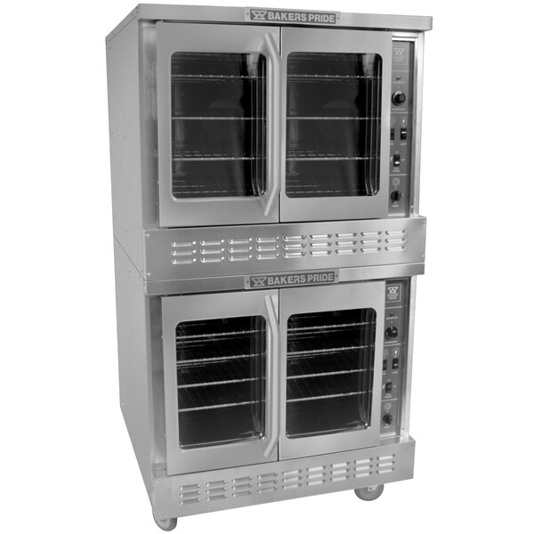 Bakers Pride BPCV-E2 Restaurant Series Bakery Depth Double Deck Full Size Electric Convection Oven - 208V, 1 Phase, 21 kW