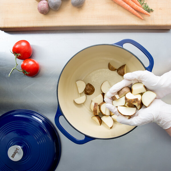 Lodge EC6D32 6 Qt. Indigo Enameled Cast Iron Dutch Oven