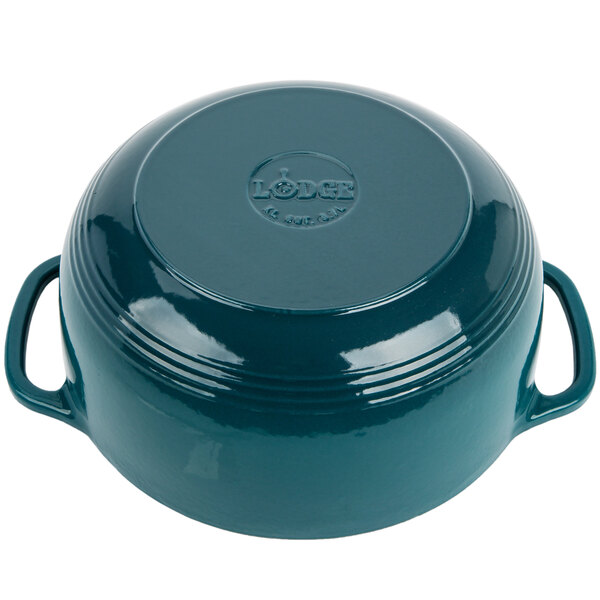 Lodge EC6D38 6 Qt. Lagoon Enameled Cast Iron Dutch Oven