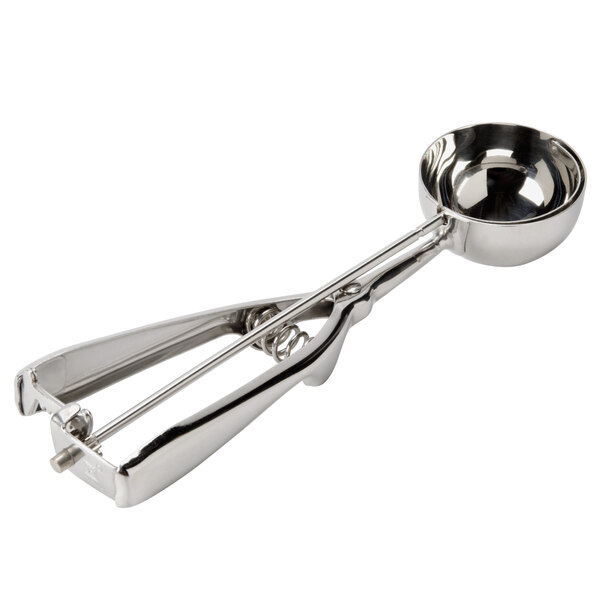 #16 Round Stainless Steel Squeeze Handle Disher - 2.75 oz.