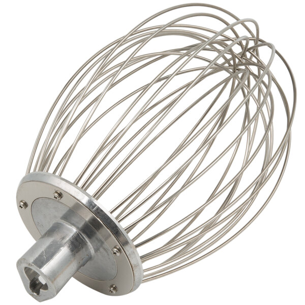 An Avantco 304 stainless steel wire whip on a white background.