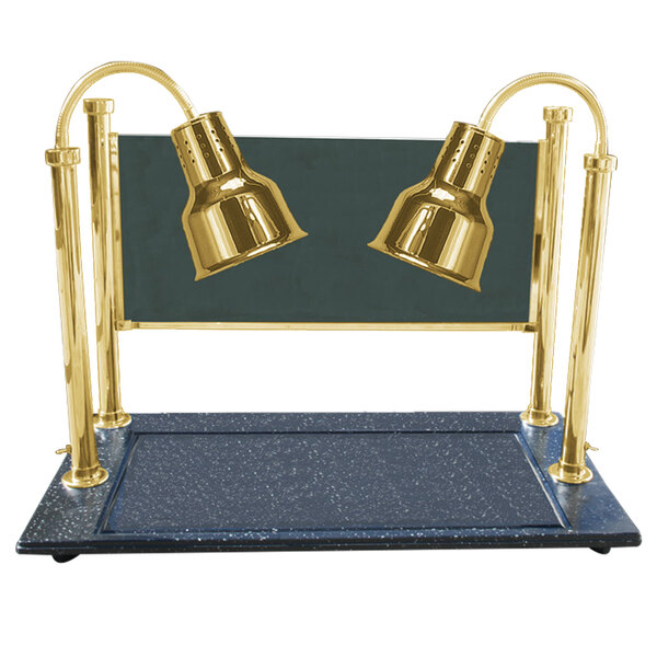 Hanson Heat Lamps CD/600/ST/BR Dual Lamp 20" x 36" Brass Carving