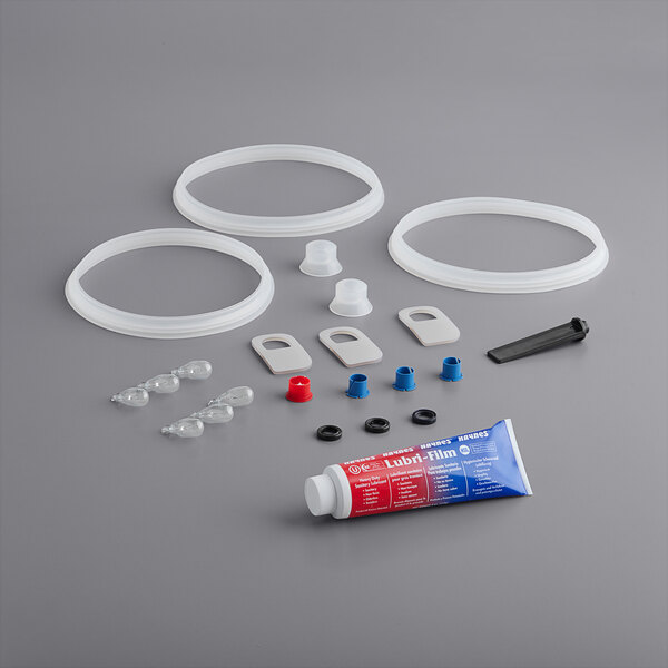 A Bunn preventative maintenance kit for slushy machines with various parts and tools.