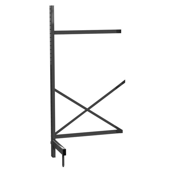 A black metal Metro SmartLever add on unit with x-shaped legs.