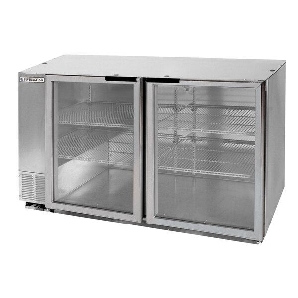 BeverageAir BB58HC1GS 58" Stainless Steel Counter Height Glass Door