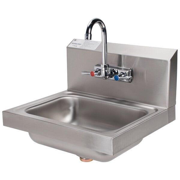 Advance Tabco 7-PS-60 Hand Sink with Splash Mount Faucet - 17 1/4" x 15 1/4"