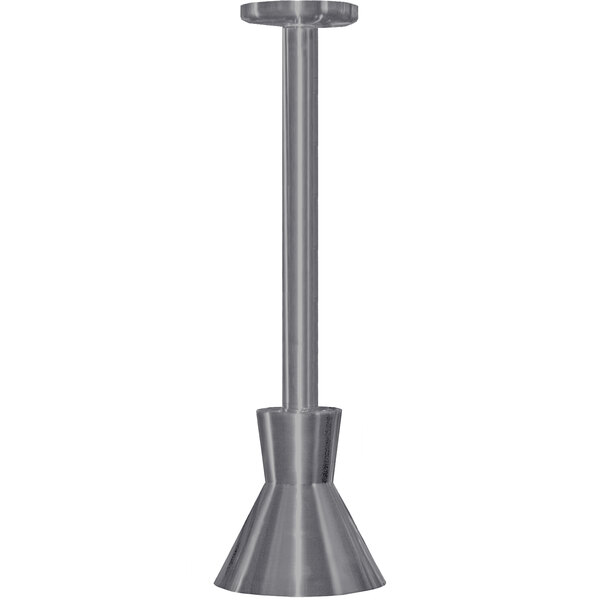 A silver metal Hanson Heat Lamps rigid tube for ceiling mounting.
