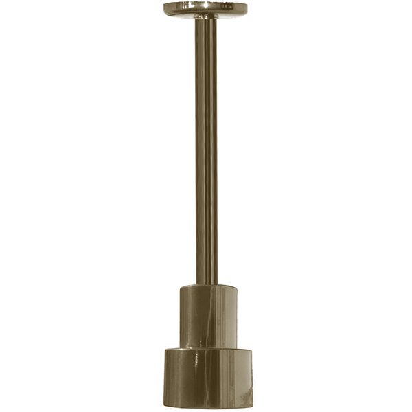 Hanson Heat Lamps 200-LGT-TBA Rigid Tube Ceiling Mount Heat Lamp with Textured Brass Finish - 115/230V