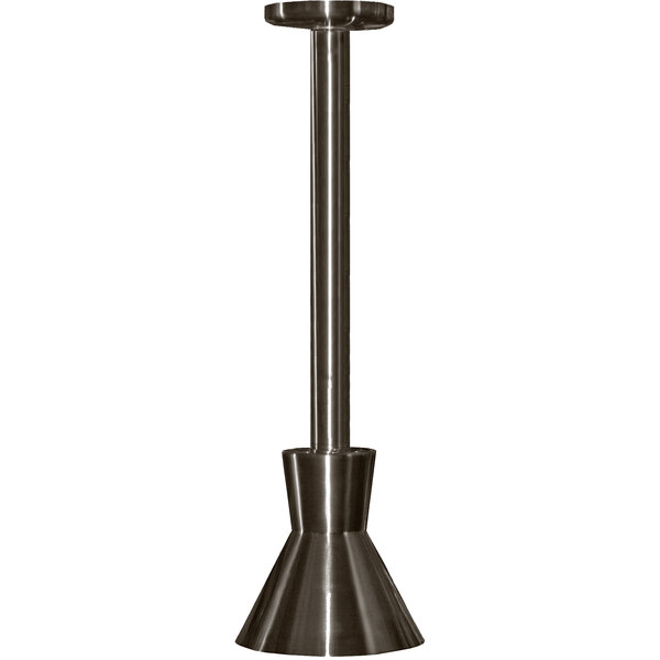 A Hanson Heat Lamps rigid metal tube with a round base in a textured bronze finish.