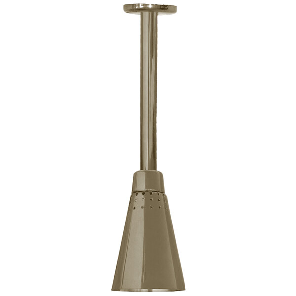 Hanson Heat Lamps 900-LGT-TBA Rigid Ceiling Mount Heat Lamp with Textured Brass Finish - 115/230V
