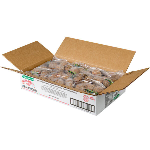 Fontanini Meatballs 10 lb. Italian Style Beef & Pork Cooked Meatballs