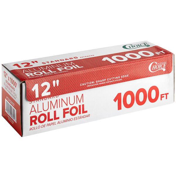 EcoQuality Food Service Aluminum Foil Roll 12x1000' with Cutter