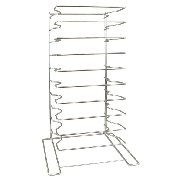 Stainless Steel Pizza Pan Rack 11 Slot Shelf Stacking Size12x12" Screen Lid Rack 