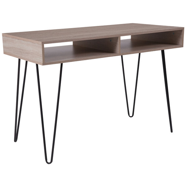 Flash Furniture NAN-JH-1758-GG Franklin Oak Wood Desk - 43 1/4" x 21 1/2" x 30"