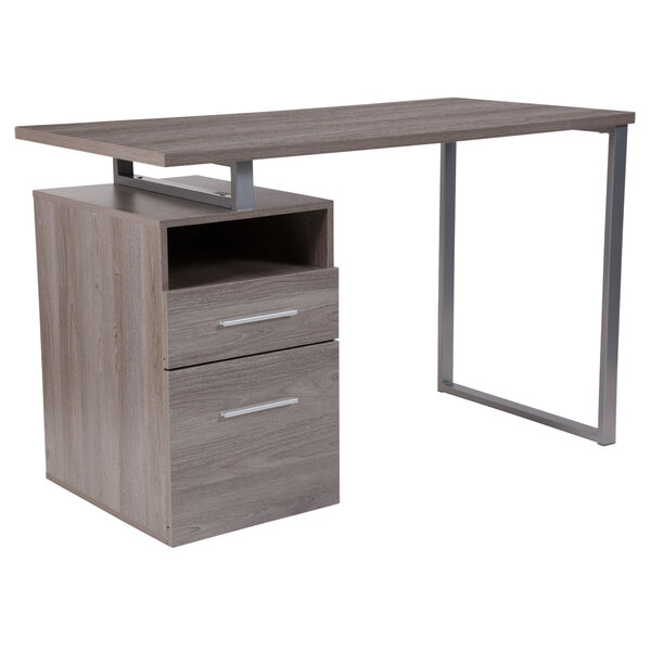 Flash Furniture NAN-JN-2634-GG Harwood Light Ash Wood Desk - 47" x 23 1/2" x 30 1/2"