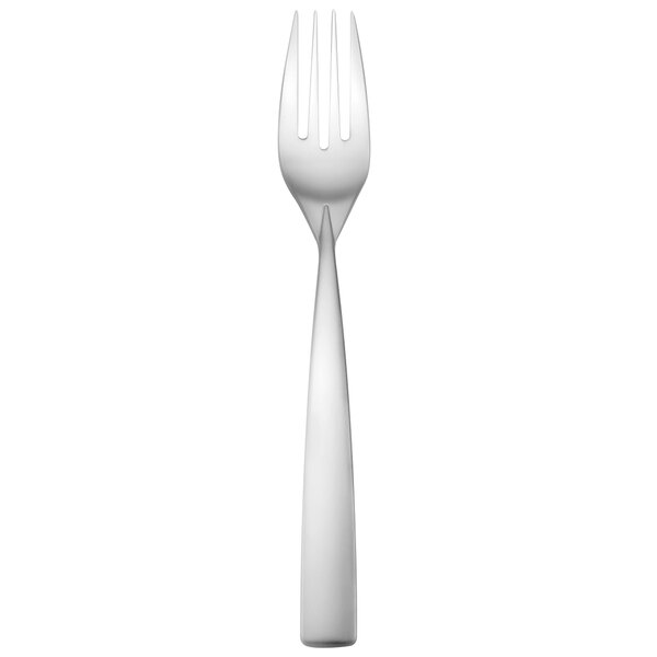 An Oneida Stiletto stainless steel dinner fork with a silver handle.