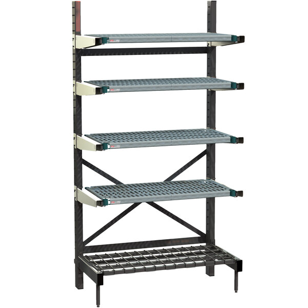 A Metro SmartLever Starter Unit with Super Erecta Pro Shelves and Dunnage Base.
