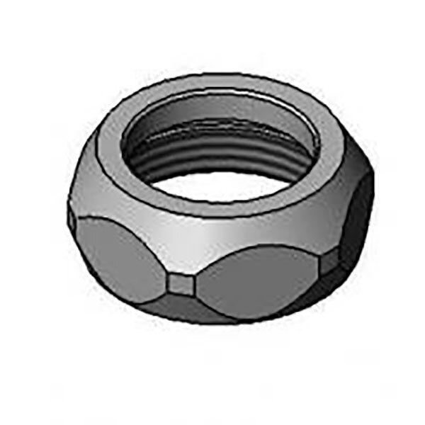 A T&S swivel nut with a black ring.