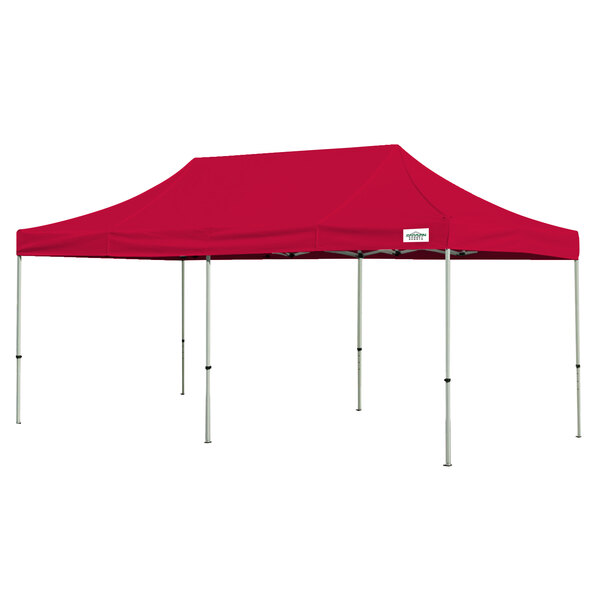 Caravan Canopy 22003105032 Aluma 20' x 10' Red Commercial Grade Instant Canopy Deluxe Kit
