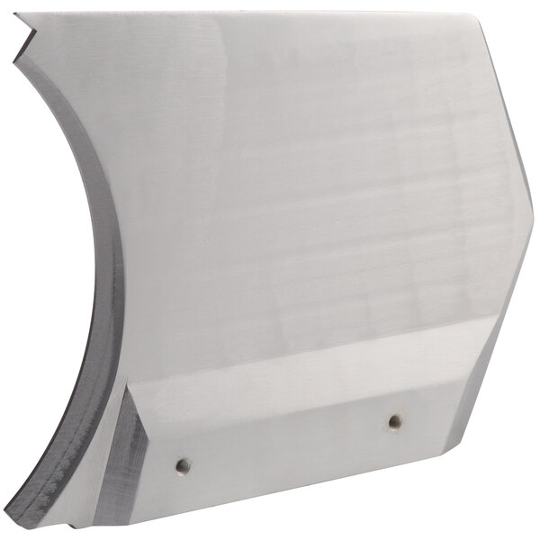 A silver metal Avantco gauge plate with two holes.