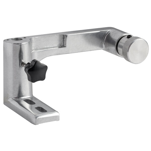 An Avantco stainless steel ejector assembly with a black handle.