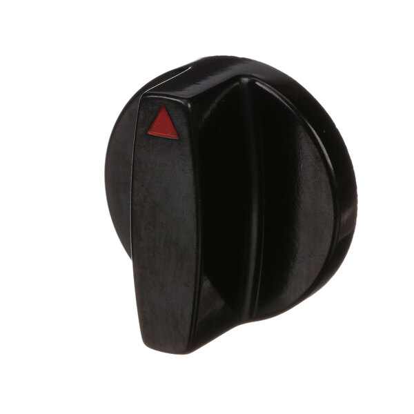 A black Southbend valve knob with a red triangle.