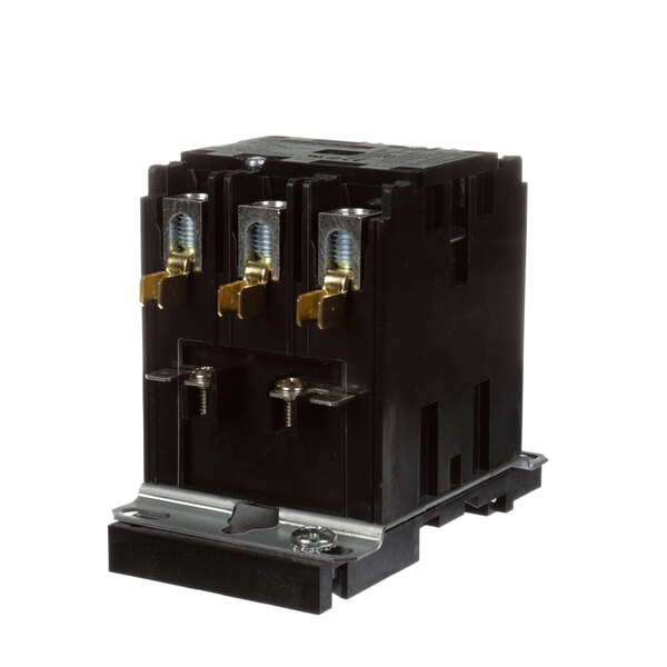 A black CMA Dishmachines contactor with several metal parts.