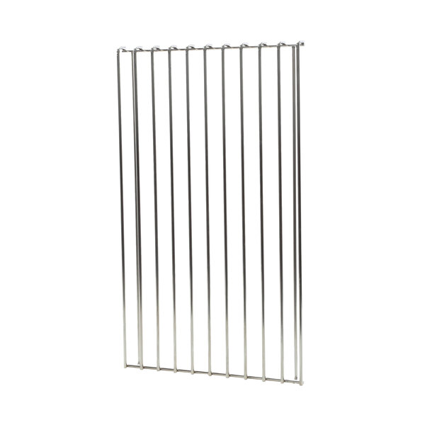 A metal grid with four vertical bars on it.