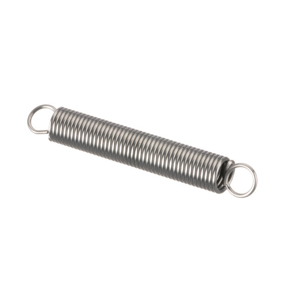 A metal spring with two metal rings.
