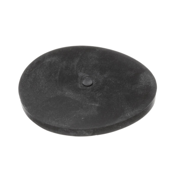 A black rubber disc with a rubber ring and a hole.