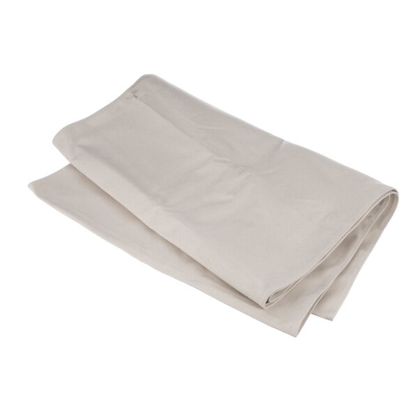 A folded white cloth made of Rondo cloth material.