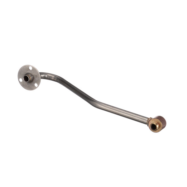 A stainless steel metal rod with a round metal object on the end.