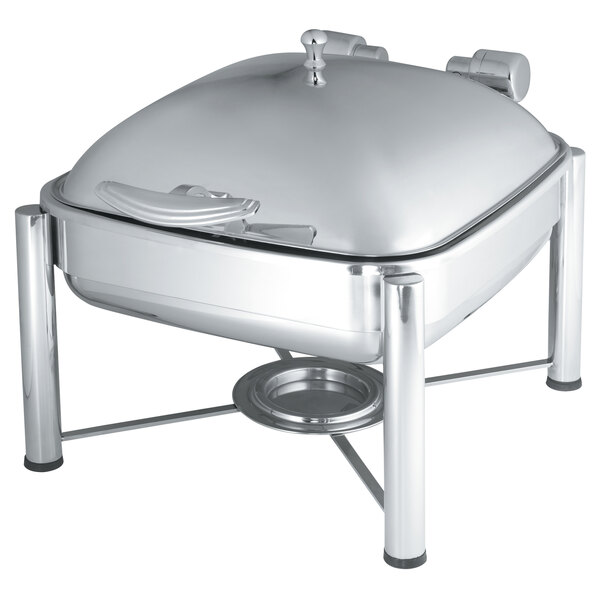 Vollrath 46132 6 Qt. Intrigue Square Induction Chafer with Stainless ...