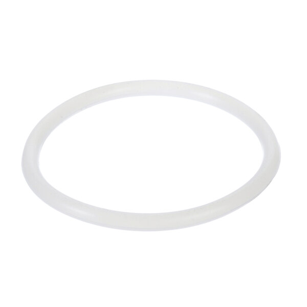 A white rubber O-ring for a Donper America slushy machine dispenser.