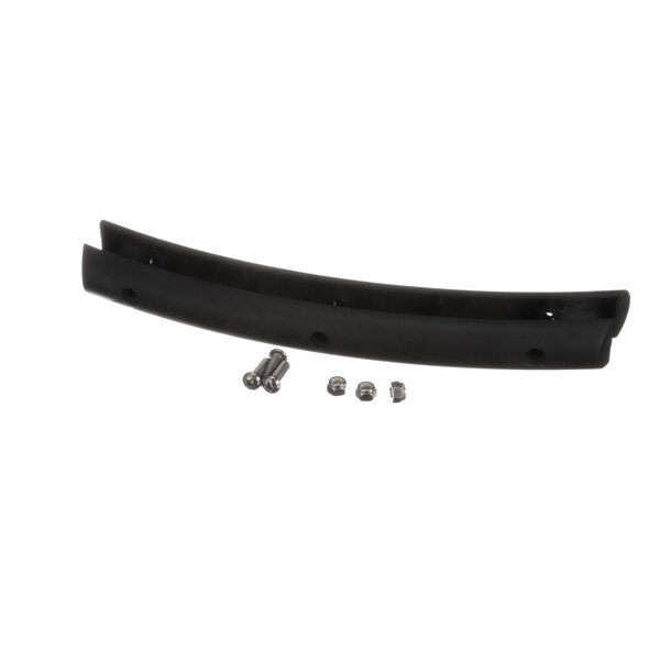 A black plastic Evo handle cover with screws and bolts.