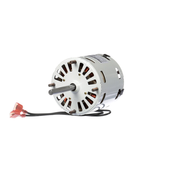 A white electric motor with wires.