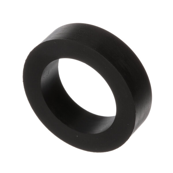 A black rubber ring with a white background.
