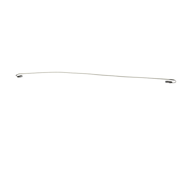 A long black wire with a metal hook on the end.